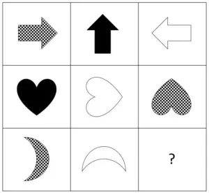Figure matrices sample question for CAT4 Level G