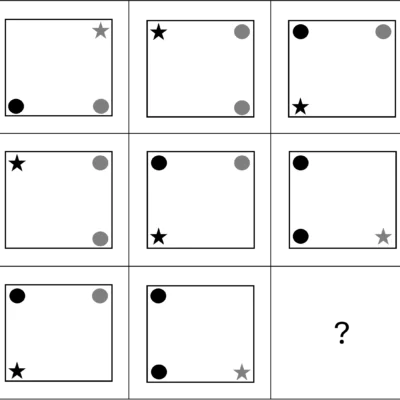 CAT4 Level E figure matrices sample question