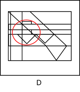 CAT4 Level E figure recognition explanation for answer choice D