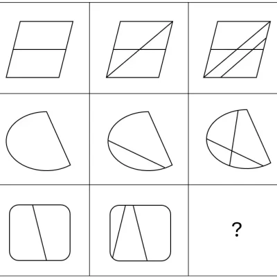 CAT4 Level F Figure Matrices Sample Questions